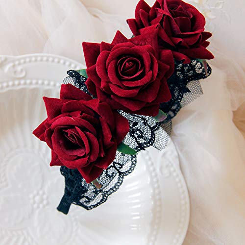 LSHDXD Court Black Lace Gothic Lolita Hair Band for Women, Halloween Christmas Headband Headdress for Party Supplies Queen Dress Up Makeup Perfect Hair Accessories for Ball Party Masquerade and Cosplay - Image 2