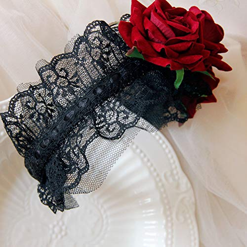 LSHDXD Court Black Lace Gothic Lolita Hair Band for Women, Halloween Christmas Headband Headdress for Party Supplies Queen Dress Up Makeup Perfect Hair Accessories for Ball Party Masquerade and Cosplay - Image 4