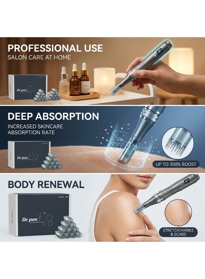 Dr.pen Dr. Pen Ultima M8 Professional Microneedling Pen – Wireless Electric Microneedling Device, Best Face and Body Skincare Kit, Includes 20 x 16-Pin Cartridges - Image 3