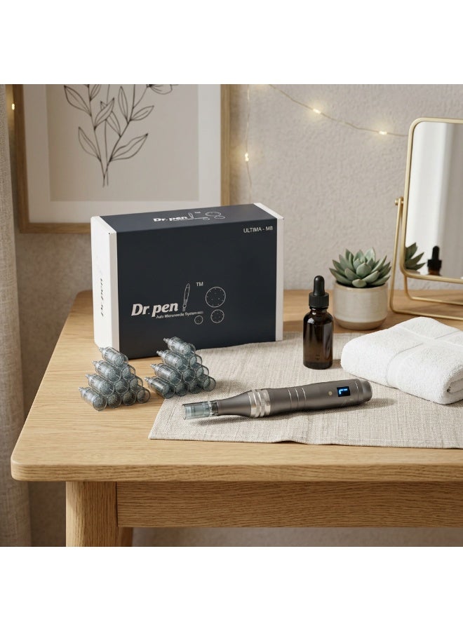 Dr.pen Dr. Pen Ultima M8 Professional Microneedling Pen – Wireless Electric Microneedling Device, Best Face and Body Skincare Kit, Includes 20 x 16-Pin Cartridges - Image 4