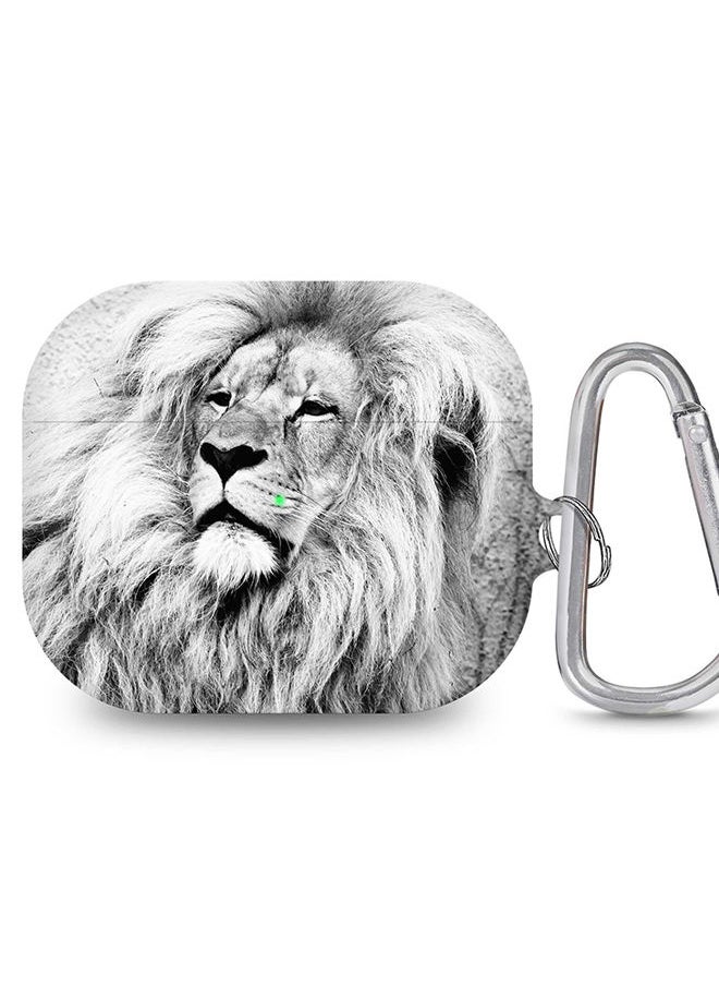 Stylizedd - StylePods Case for Airpods 3rd Gen Case With Anti-Lost Keychain - Wise Lion - Image 1