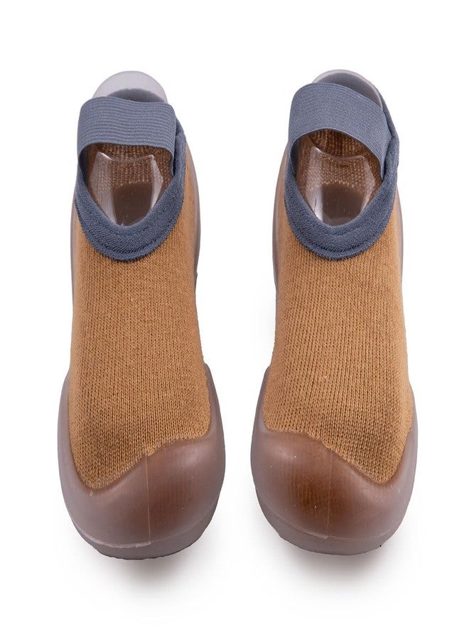 جوارب وأحذية ريتشمن المضادة للانزلاق للأطفال الرضع، جوارب قطنية ناعمة للشتاء، جوارب قصيرة مرنة للأطفال الصغار من الجنسين، مناسبة لجميع الفصول (أصفر 12) - Image 1