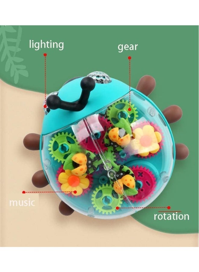 TOY GARDEN Electric Transparent Ladybug Gear Toy – Flashing Lights, Music, Bump & Go Action – STEM Toddler Toy for Boys & Girls 3+ - Image 4