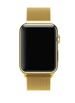VITION Metal Magnetic Band for Apple Watch Milanese Loop 42mm 44mm 45mm, Stainless Steel Alloy Mesh Replacement Watch Strap for iWatch Series 7/SE/6/5/4/3/2/1 (Gold)  - Image 4