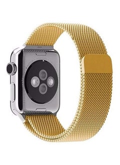 VITION Metal Magnetic Band for Apple Watch Milanese Loop 42mm 44mm 45mm, Stainless Steel Alloy Mesh Replacement Watch Strap for iWatch Series 7/SE/6/5/4/3/2/1 (Gold)  - Image 3