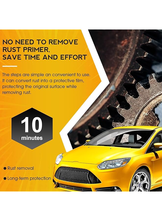 NALACAL Multipurpose Rust Remover, Car Rust Remover, Car Chassis Rust Converter, Water-Based Metal Rust Remover, Rust Inhibitor, Rust Stain Remover, Anti Rust Remover For Car Truck With Brush, 50Ml*2 - Image 5
