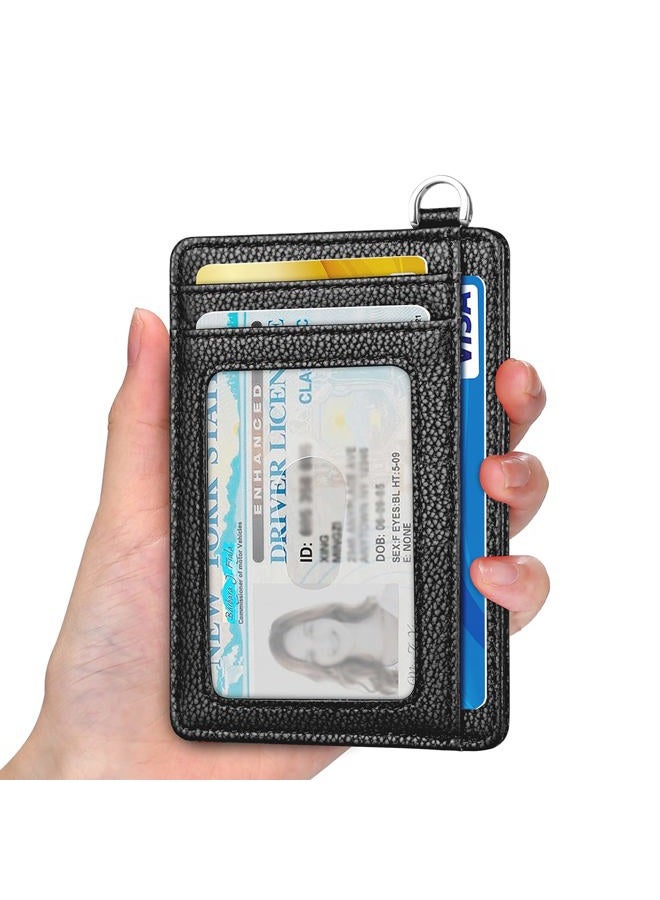 EcoVision Slim Minimalist Front Pocket Wallet, RFID Blocking Credit Card Holder Wallet with Detachable D-Shackle for Men Women - Image 2