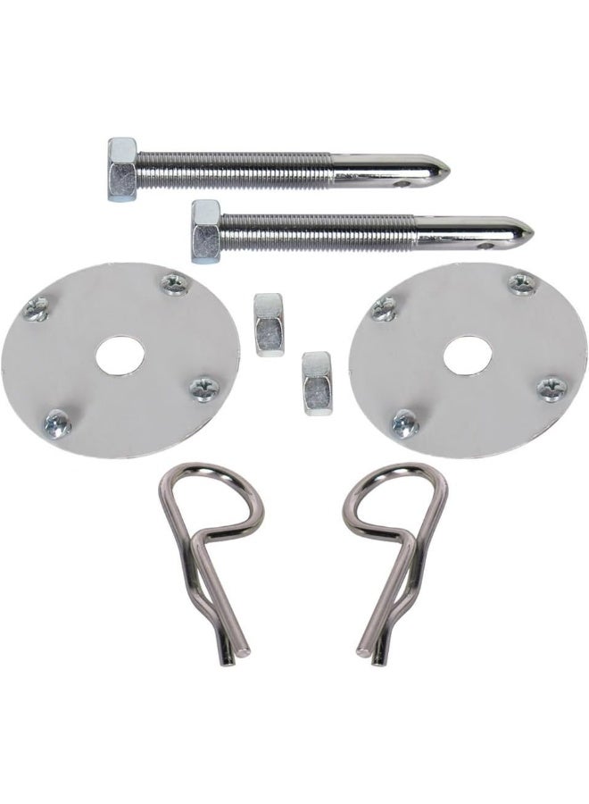 CarBole Chrome Steel Hood Pin Clip Kit Hair-Pin Style (18 Pcs Chrome Hood Pins) - Image 3