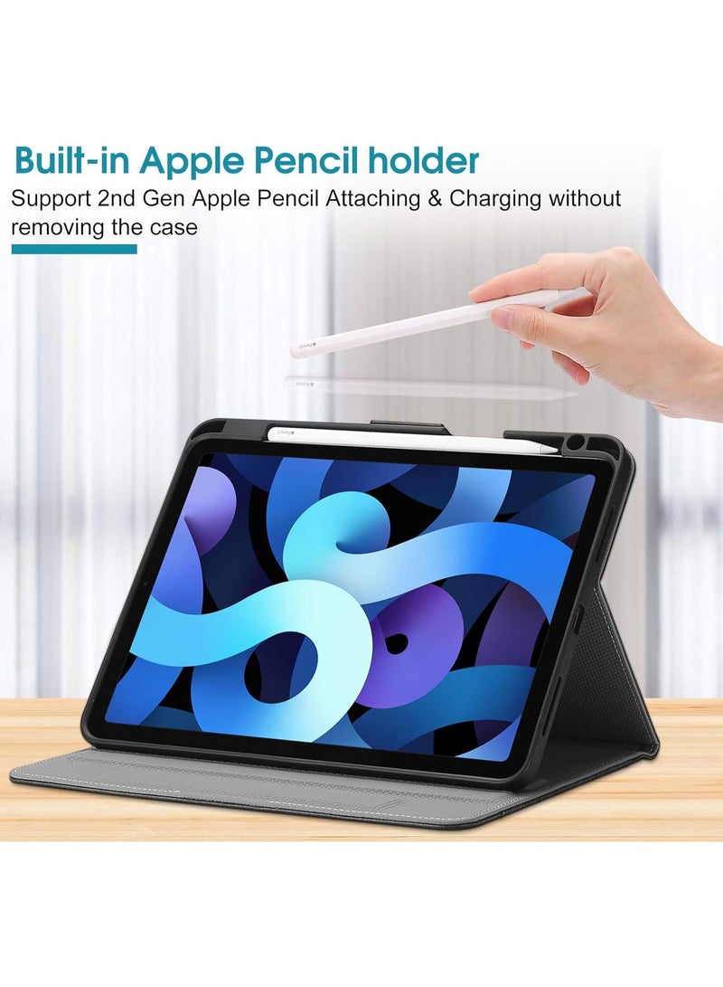 إيروريكس جراب جلدي فاخر لجهاز iPad Air مقاس 11 بوصة (M4 2026 / M3 2025 / M2 2024) و iPad Air مقاس 10.9 بوصة (Air 5 2022 / Air 4 2020) - غطاء مزود بحامل قلم وخاصية التشغيل/الإيقاف التلقائي - Image 3