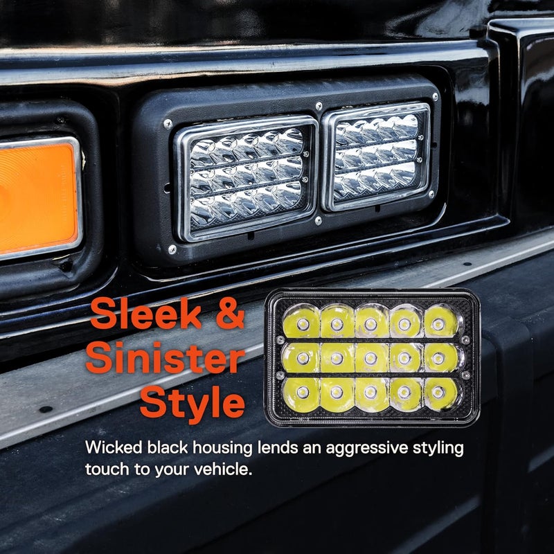 ONLINE LED STORE 4x6 LED Headlights - 2 Pack - Image 5