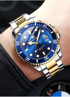 OLEVS OLEVS Men's Watch Luxury Top Brand One-Way Rotating Outer Ring Design Quartz Watch for Men Auto Date Waterproof Wrist Watches 5885  - Image 2