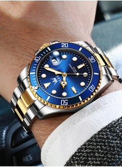 OLEVS OLEVS Men's Watch Luxury Top Brand One-Way Rotating Outer Ring Design Quartz Watch for Men Auto Date Waterproof Wrist Watches 5885  - Image 4