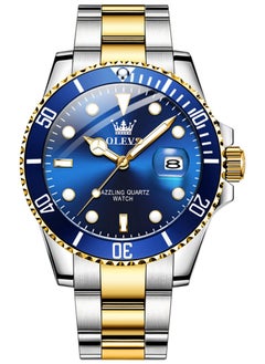 OLEVS OLEVS Men's Watch Luxury Top Brand One-Way Rotating Outer Ring Design Quartz Watch for Men Auto Date Waterproof Wrist Watches 5885  - Image 5