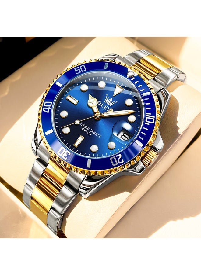 OLEVS Watches for Man  Fashion Casual Waterproof Men's Watches Quartz Watch for Man  Luxury Luminous Stainless Steel Wristwatch Male Date Business Quartz Watches 5885 - Image 1