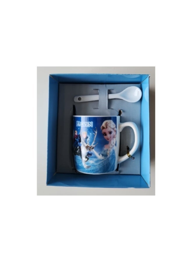 Moon Berry Kids Cartoon Character Ceramic Mug with Spoon - Image 1