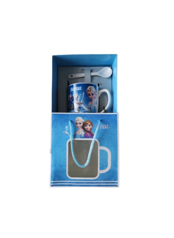 Moon Berry Kids Cartoon Character Ceramic Mug with Spoon - Image 2