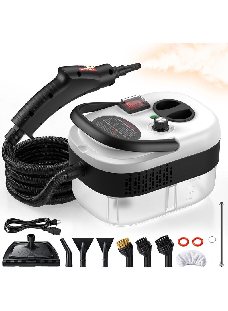 1500W Portable Steam Cleaner with 1.2L Water Tank – 8-in-1 Multipurpose High Pressure Steam Cleaning Machine, 6 Adjustable Steam Levels, Fast 15-Second Heating Up to 105°C, Ideal for Floors, Kitchens, Bathrooms, Cars, Upholstery, Windows & Home Cleaning - Image 1