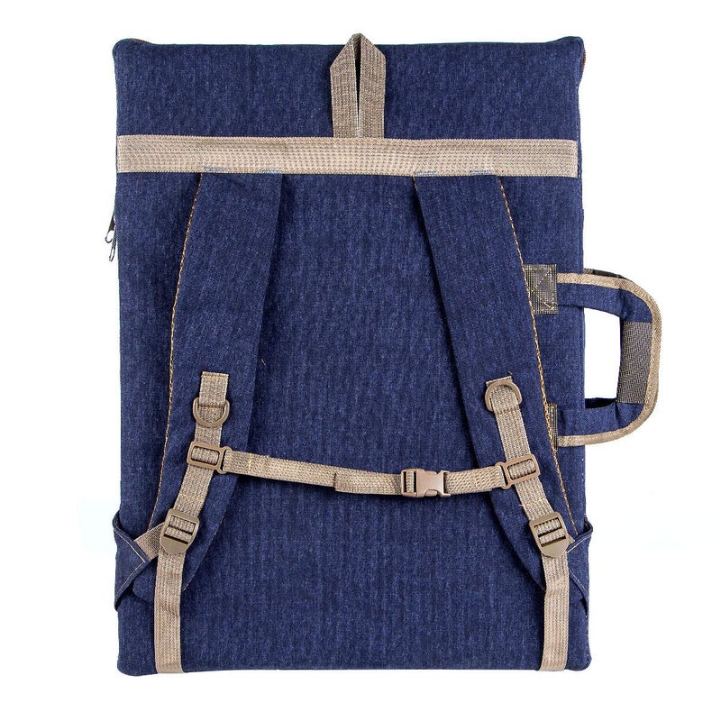 TRANSON Artist Backpack Art Portfolio Bag 26” x 19.5” Navy Blue - Image 3