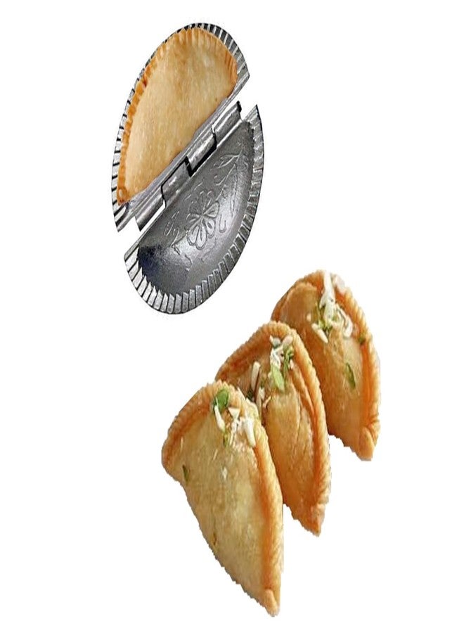 Ervio Modak Maker & Gujiya Maker Set of 2 | Aluminium Modak Mould, Gujiya Mould, Momos, Karanji & Dumpling Maker | Easy Press Sweet Maker Tool for Festivals & Pooja Sweets - Image 4