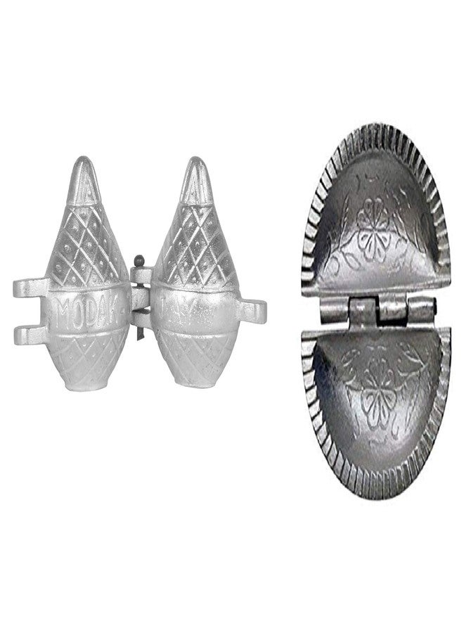 Ervio Modak Maker & Gujiya Maker Set of 2 | Aluminium Modak Mould, Gujiya Mould, Momos, Karanji & Dumpling Maker | Easy Press Sweet Maker Tool for Festivals & Pooja Sweets - Image 5