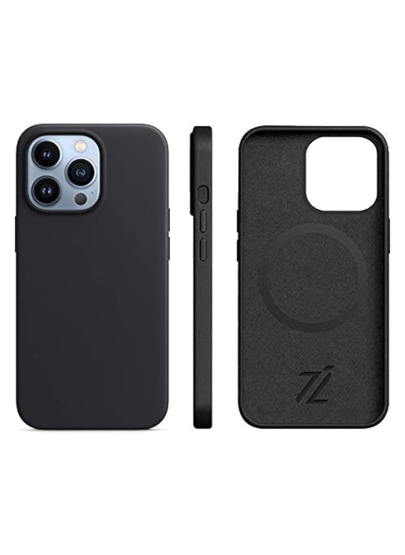 Izone Premium Apple Leather iPhone Cases - Luxury Phone Case - Elevate Your iPhone with Timeless Elegance and Protection Black,iPhone 15 Pro Max 