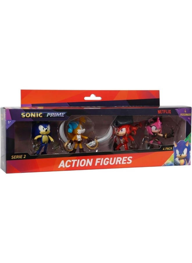 SONIC - Sonic Prime Series 2 4-Pack Action Figures Set (7.62 cm) - Image 1