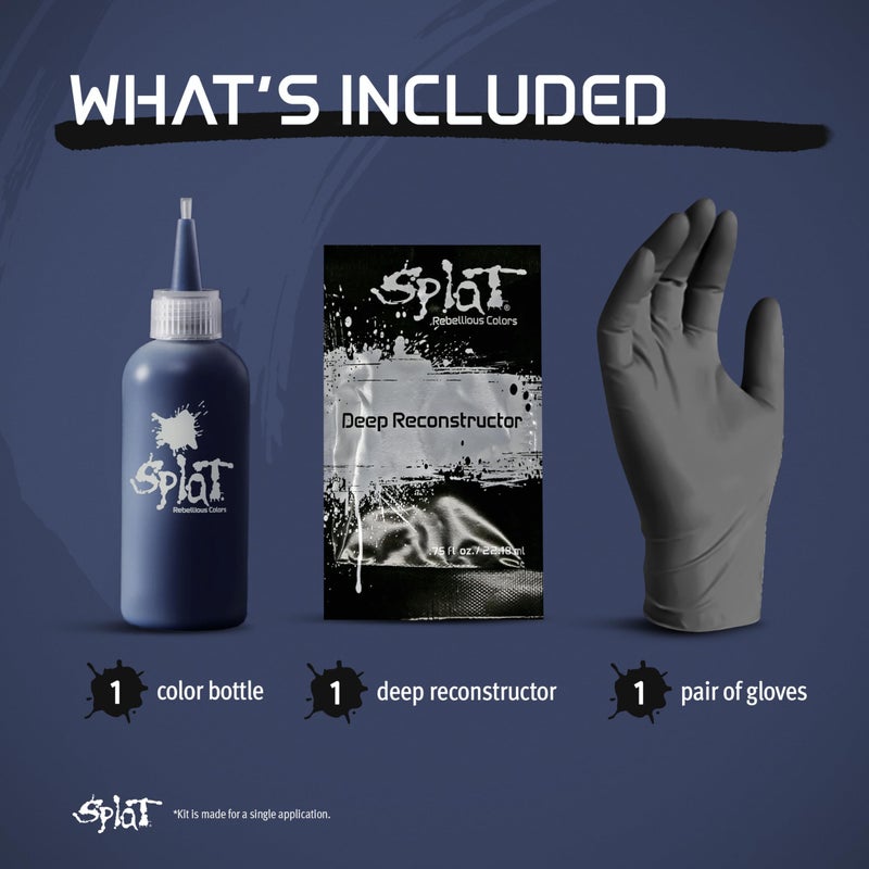 Splat Midnight Azure Semi-Permanent Blue Hair Color Kit No Bleach, Vegan, Cruelty Free - Image 5