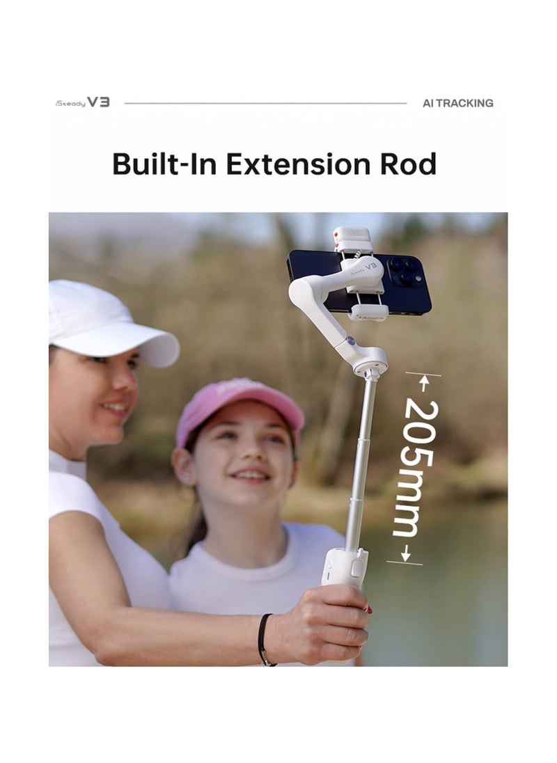 hohem - Hohem iSteady V3 Foldable Gimbal Stabilizer With AI Tracker & Remote - Image 1