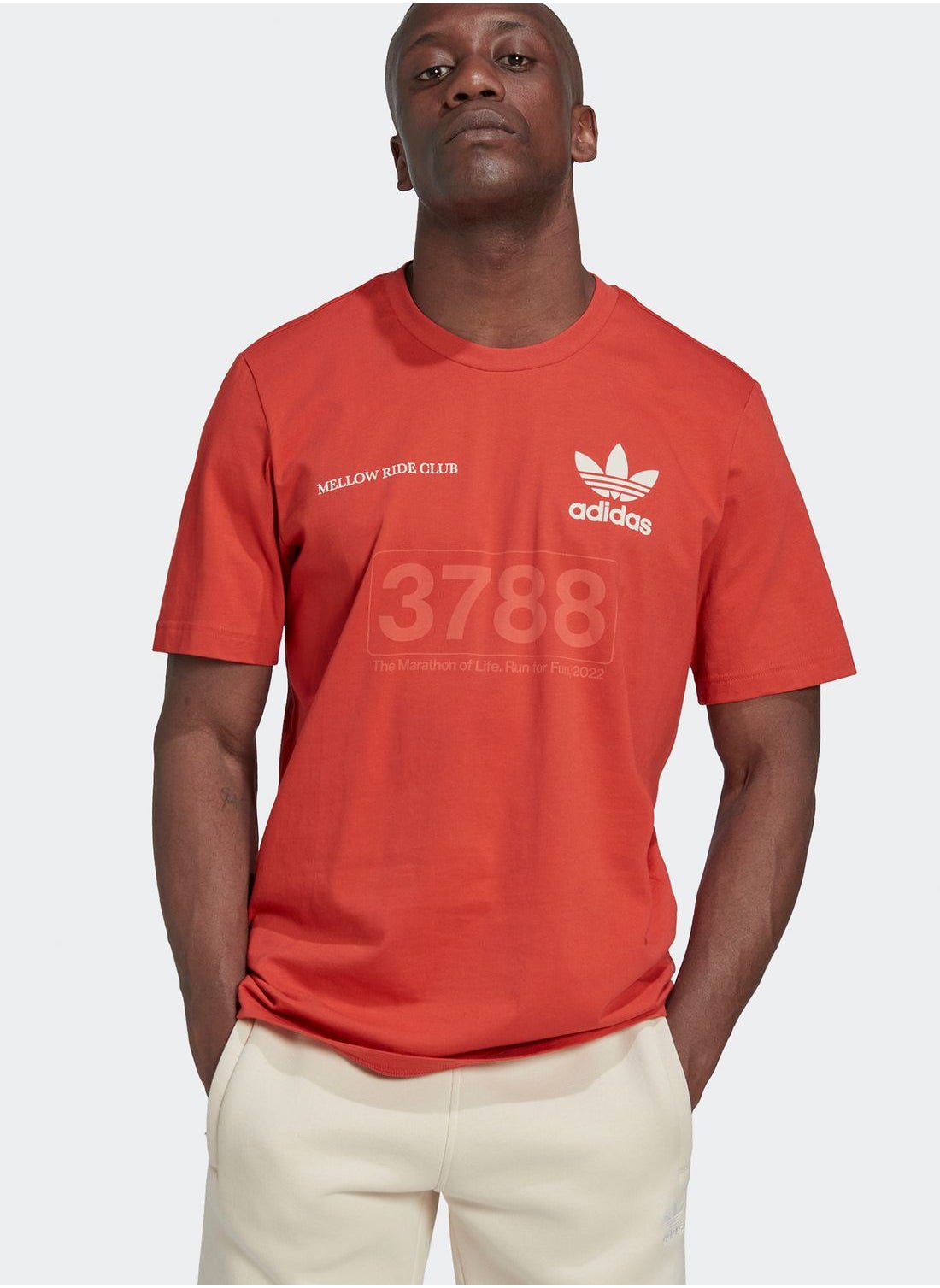 Buy adidas Originals Red Graphics Mellow Ride Club T-Shirt for Men