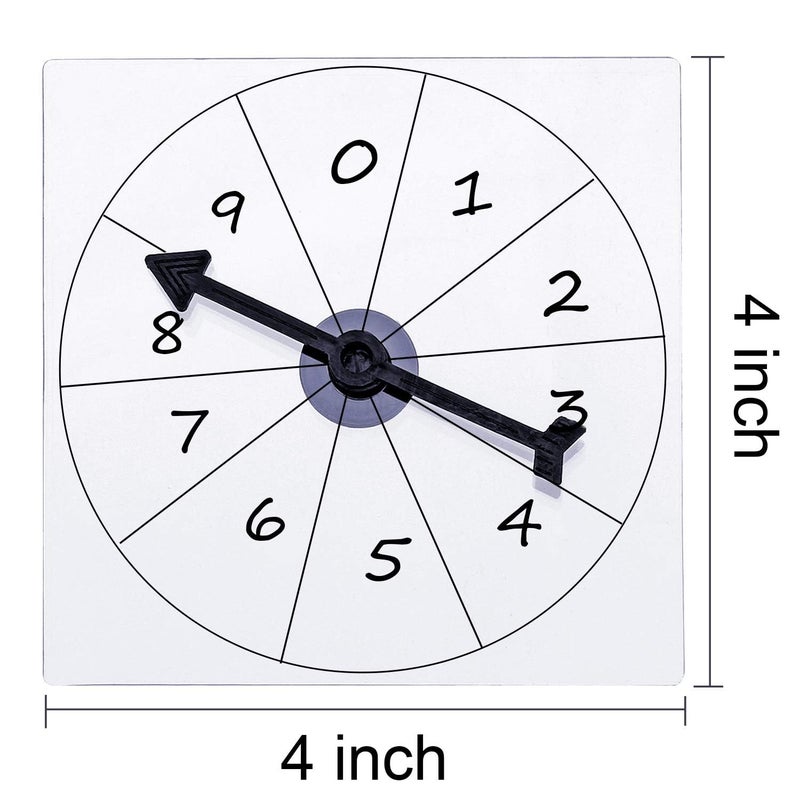 Gejoy Transparent Spinners Bulk for Classroom Clear Spinners Dry Erase Math Game with Rotating Arrow(10 Pack,Clear) - Image 2