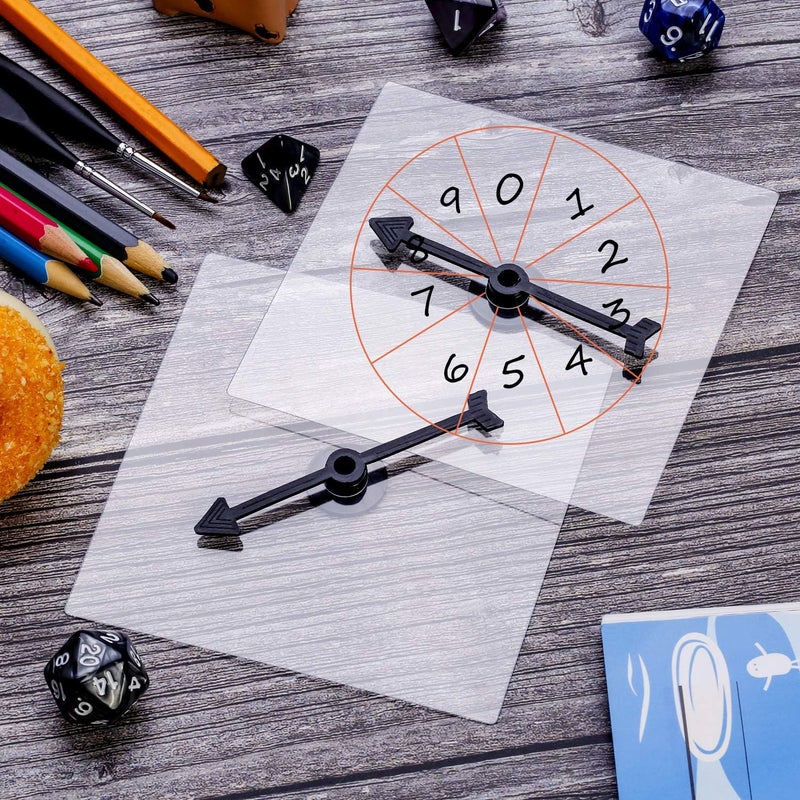 Gejoy Transparent Spinners Bulk for Classroom Clear Spinners Dry Erase Math Game with Rotating Arrow(10 Pack,Clear) - Image 5