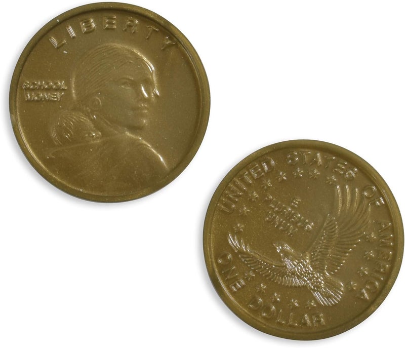 ليرنينج أدفانتدج Play Dollars - Set of 50 Plastic Coins - Designed and Sized Like Real US Currency - Teach Money Math With This Pretend Play Resource - Image 3