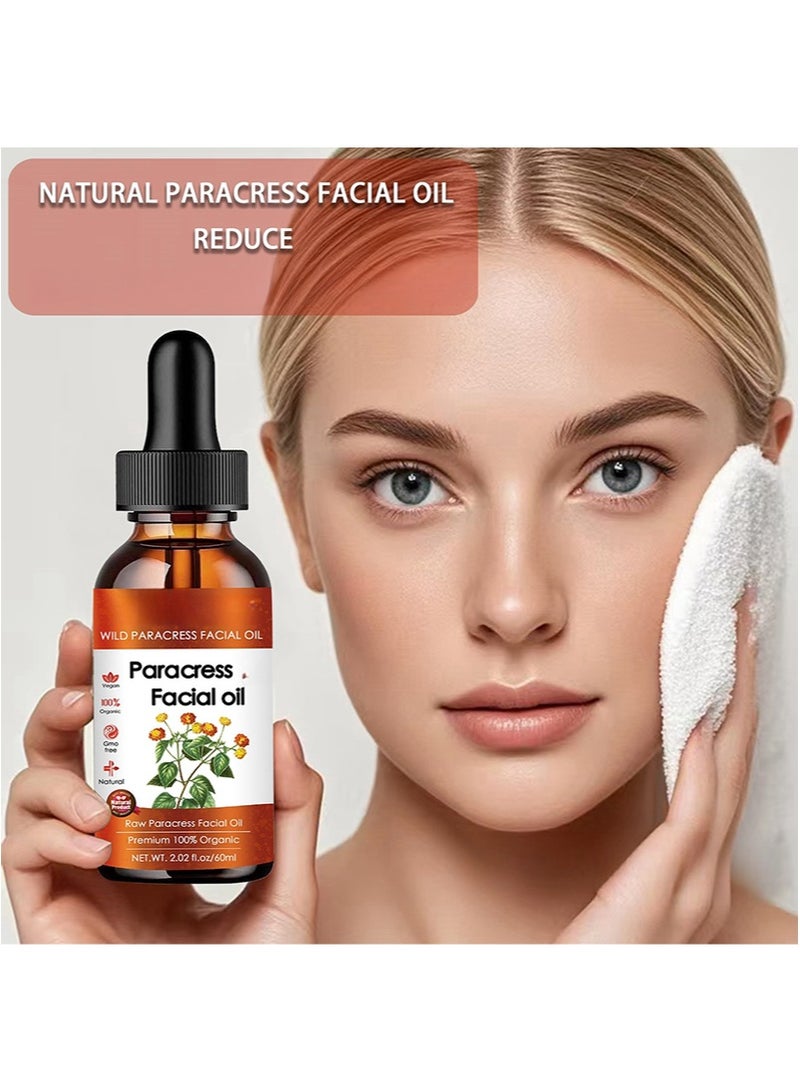 وايلد زيت الوجه باراكريس العضوي النقي 100% - مرطب أساسي مضاد للشيخوخة مع زهرة سبيلانثيس أكميلا أوليراسيا وزيت MCT لتقليل التجاعيد وترطيب البشرة وتفتيحها وتوهجها 2.02 أونصة سائلة (قطعة واحدة) - Image 3