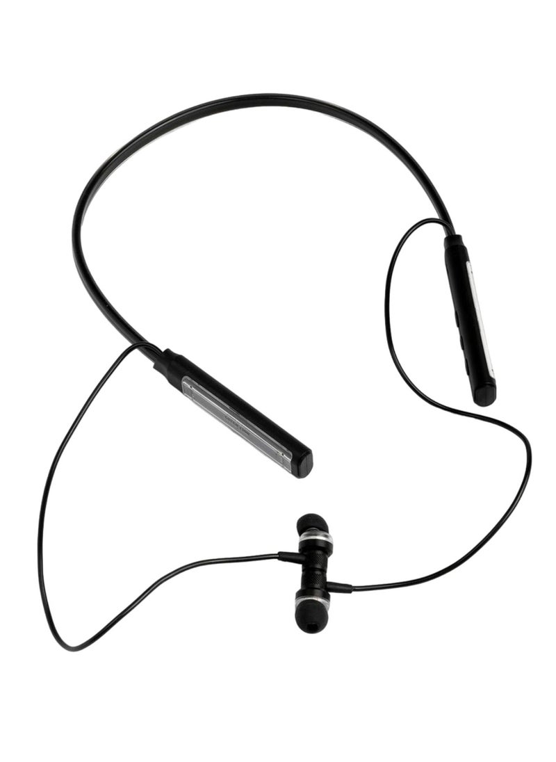 GREEN LION - Veria Wireless Neckband Earphones with Control Buttons, Up to 17 Hours Play Time & Up to 17.5 Hours Talk Time, 65 Days Standby, FTD Chipset, Built-in Microphone, 12m Transmission Range - Black - Image 1