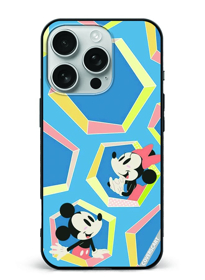 Protective Case Cover For Apple iPhone 16 Pro Max Mickey And Minnie Design Multicolour