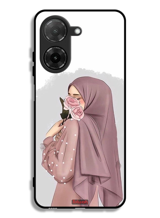 Tolwak Xiaomi Redmi A5 4G Protective Case Cover Holding Roses Girl Art - Image 1