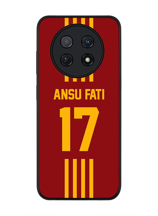 Stylizedd Rugged Black edge case for Huawei Nova Y91 4G  Huawei Enjoy 60X, Slim fit Soft Case Flexible Rubber Edges Anti Drop TPU Gel Thin Cover -  Football Team - Spain , Player Name - Ansu Fati - Image 1