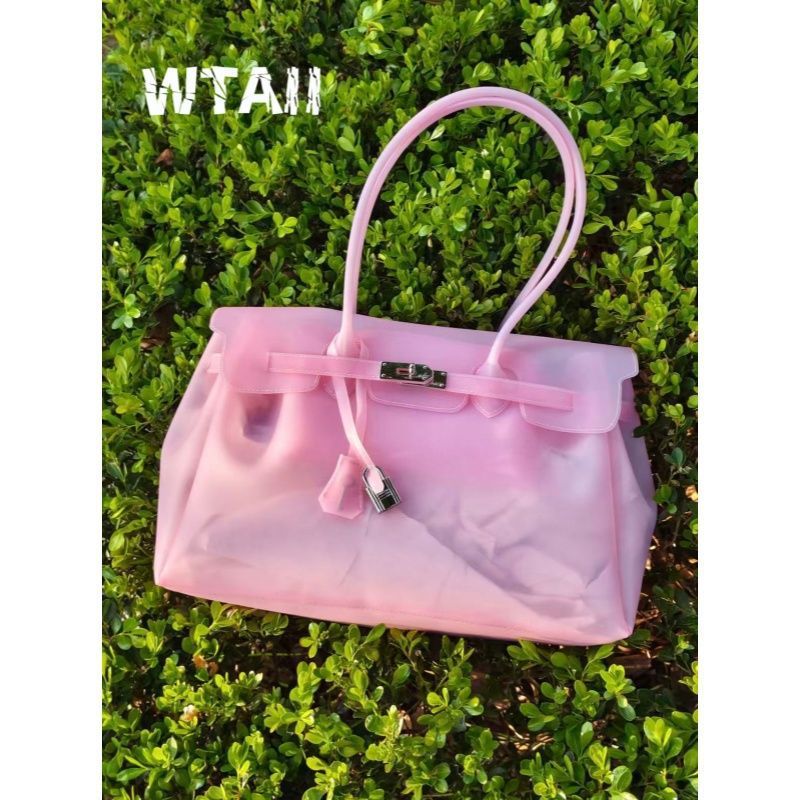 2026 Summer Transparent Jelly Tote Bag - Large Capacity Commuter Shoulder Bag for  Women - Image 1