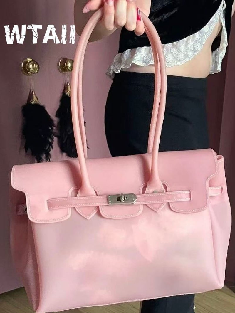 2026 Summer Transparent Jelly Tote Bag - Large Capacity Commuter Shoulder Bag for  Women - Image 2