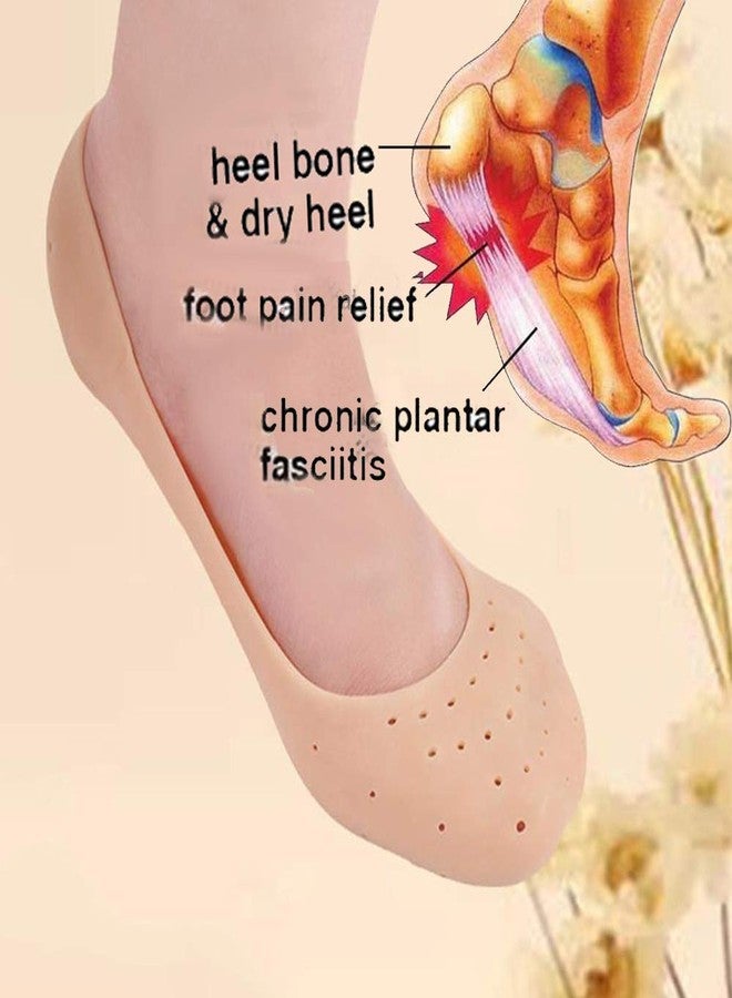 CLOMANA® Anti Crack Full Length Silicone Foot Protector Moisturizing Socks for Foot-Care and Heel Cracks - Image 4