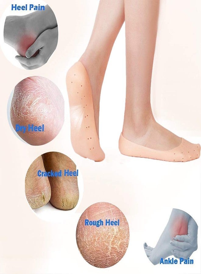 CLOMANA® Anti Crack Full Length Silicone Foot Protector Moisturizing Socks for Foot-Care and Heel Cracks - Image 2