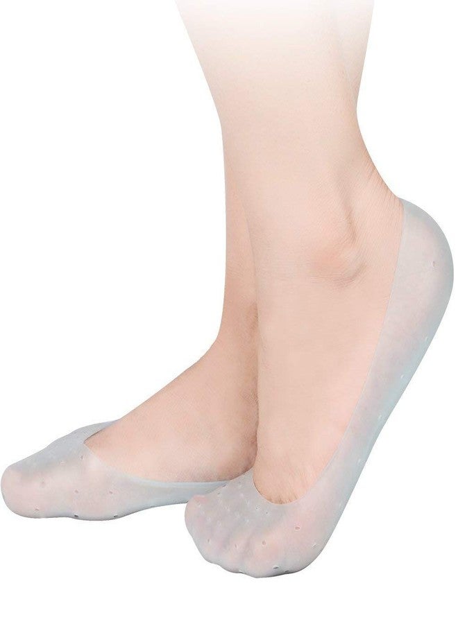 CLOMANA® Anti Crack Full Length Silicone Foot Protector Moisturizing Socks for Foot-Care and Heel Cracks - Image 1