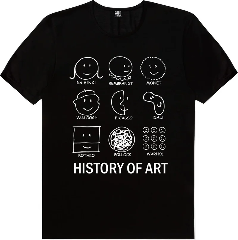 روك اند رول Art History Black Short Sleeve Women's T-Shirt
