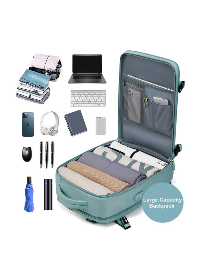 كول بيبي حقيبة ظهر كبيرة للسفر مقاس 17 بوصة يمكن حملها على ظهره حقيبة ظهر رياضية مقاومة للماء حقيبة ظهر كاجوال للمشي لمسافات طويلة مع حجرة للأحذية بمنفذ شحن - Image 3