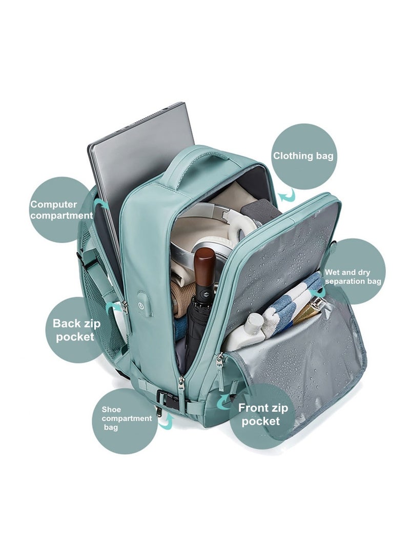 كول بيبي حقيبة ظهر كبيرة للسفر مقاس 17 بوصة يمكن حملها على ظهره حقيبة ظهر رياضية مقاومة للماء حقيبة ظهر كاجوال للمشي لمسافات طويلة مع حجرة للأحذية بمنفذ شحن - Image 2