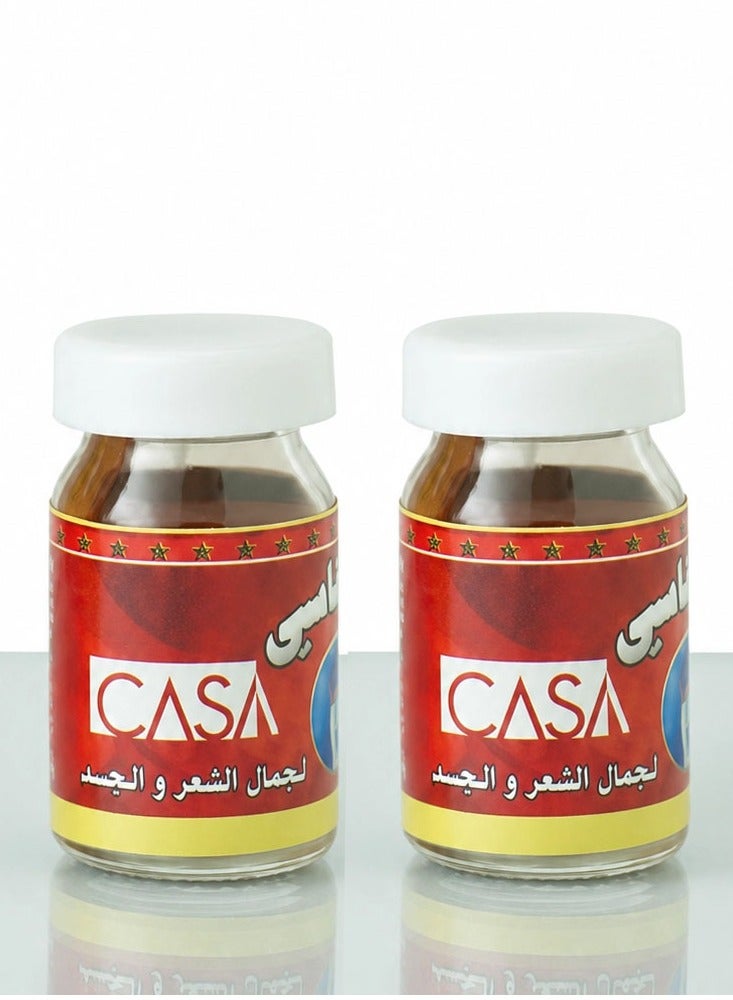 Casa Pack of 2 Natural Aker Fassi Powder for Skin Brightening & Natural Lip/Cheek Tint – Traditional Moroccan Exfoliant – 2x5g - Image 1