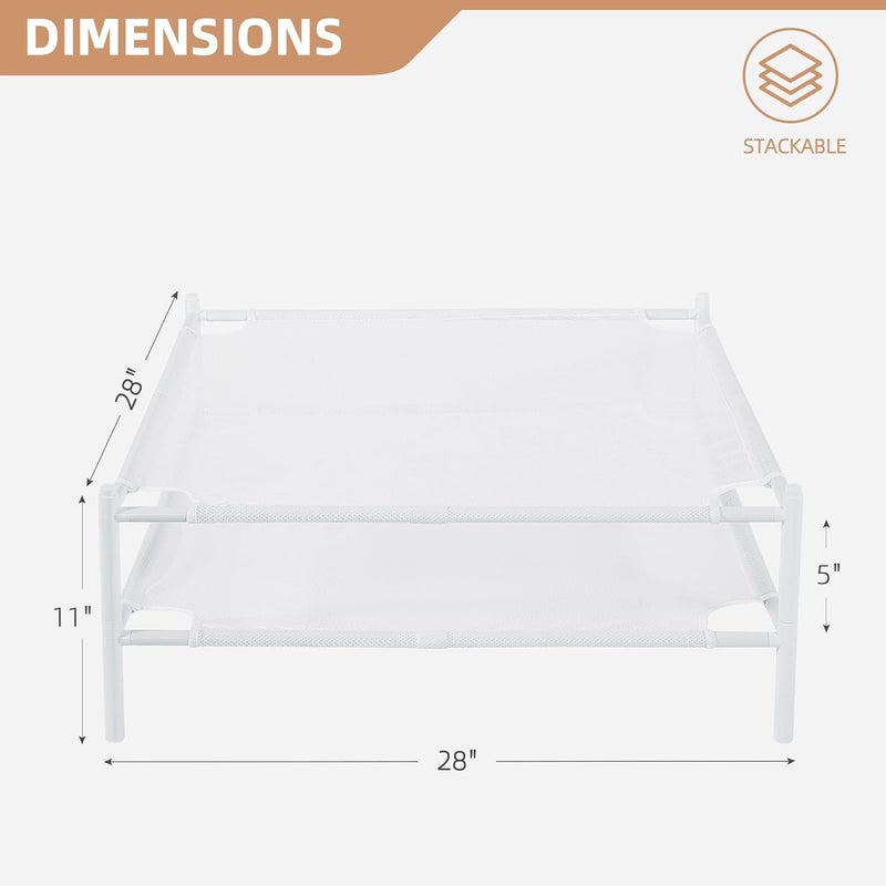 STORAGE MANIAC Sweater Drying Rack, Mesh Clothes Drying Rack, Stackable Laundry Drying Rack, Lay Flat Dryer for Delicates, Portable Dry Rack for Indoor or Outdoor, White, 2-Pack - Image 3