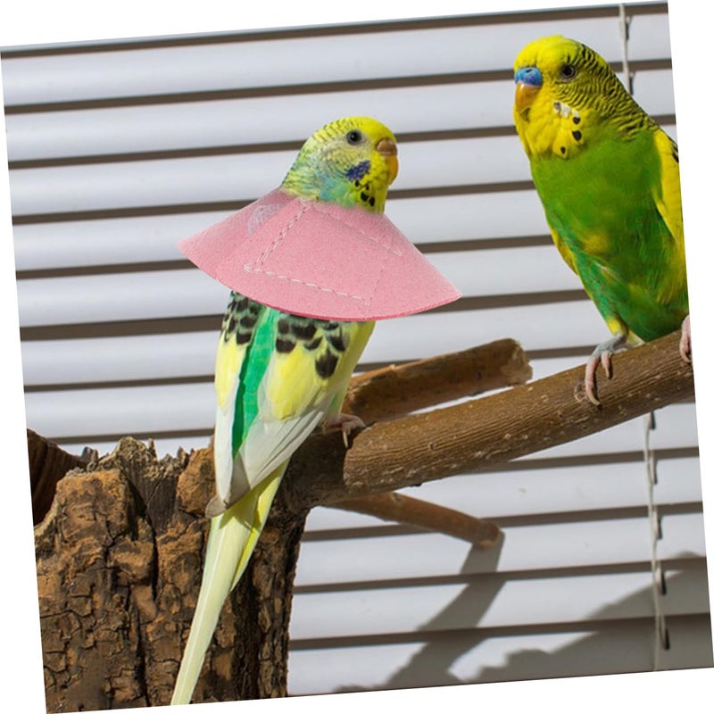 4 Pack Parrot Cone Collar Bird Recovery Collar Plucking Protector Neck Guard Post Surgery Use Red Black - Image 5