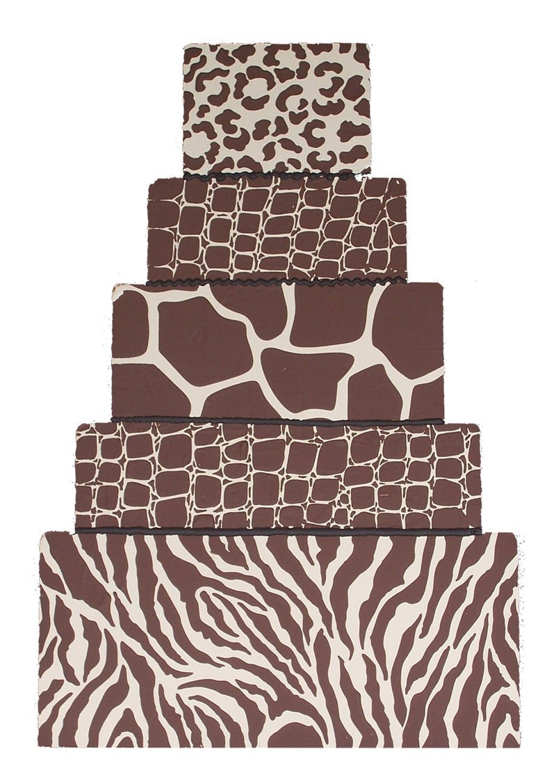 Designer Stencils C455 Leopard Skin Cake Stencil Beigesemitransparent - Image 2