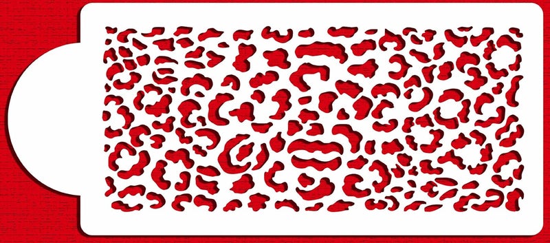 Designer Stencils C455 Leopard Skin Cake Stencil Beigesemitransparent - Image 1